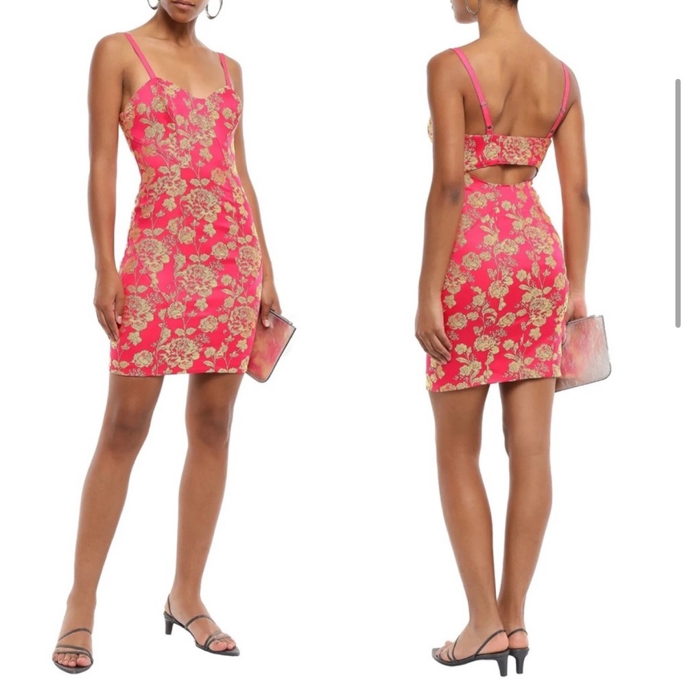 CINQ A SEPT Erica women’s floral-print embroidered cutout mini dress size 2 - Picture 2 of 8